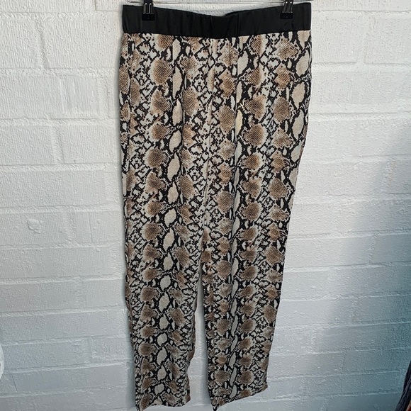 Naked Wardrobe Women's High Waisted Animal Print Snakeskin Pants sz S - Picture 1 of 8
